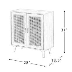 Natural Wood And Rattan 2-Door Cabinet-Kirkland's Home Flash Sale