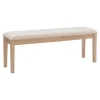 Natural Wood And Upholstered Seat Bench-Kirkland's Home Outlet