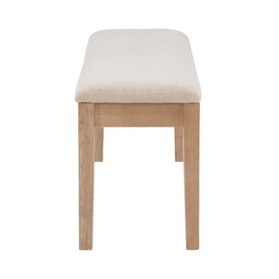 Natural Wood And Upholstered Seat Bench-Kirkland's Home Outlet