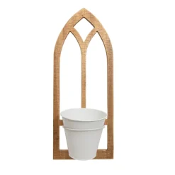 Natural Wood Arch Frame Wall Planter-Kirkland's Home Cheap