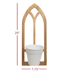 Natural Wood Arch Frame Wall Planter-Kirkland's Home Cheap