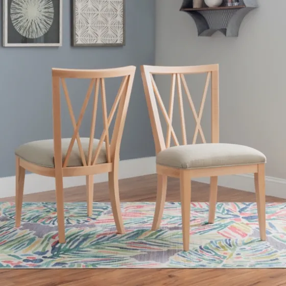 Natural Wood Architectural Dining Chairs, Set Of 2-Kirkland's Home New