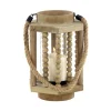 Natural Wood Beaded & Rope Handle Lantern-Kirkland's Home Flash Sale