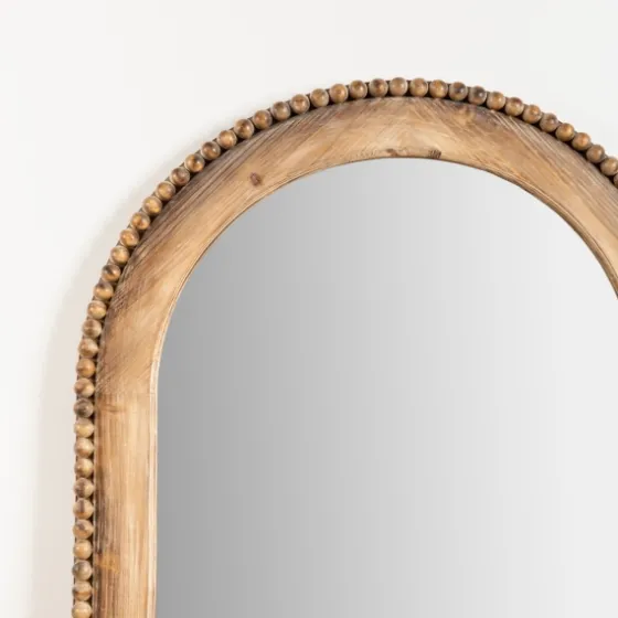 Natural Wood Beaded Arch Leaner Mirror-Kirkland's Home New