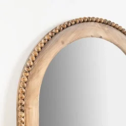 Natural Wood Beaded Arch Leaner Mirror-Kirkland's Home New