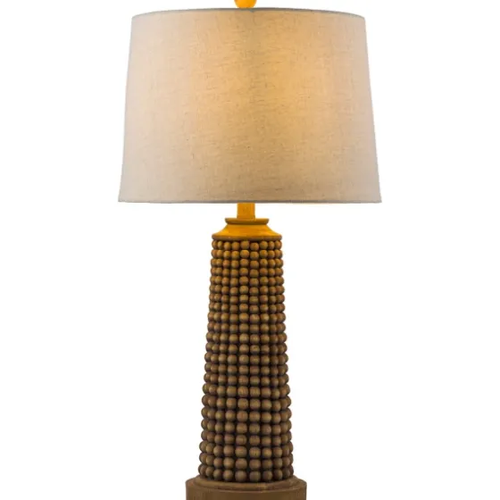 Natural Wood Beaded Base Table Lamp-Kirkland's Home Fashion