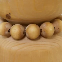 Natural Wood Beaded Candle Holders, Set Of 2-Kirkland's Home Cheap