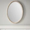 Natural Wood Beaded Frame Oval Mirror-Kirkland's Home Hot