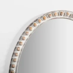 Natural Wood Beaded Oval Mirror-Kirkland's Home Best