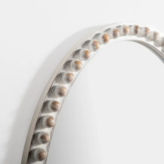Natural Wood Beaded Oval Mirror-Kirkland's Home Best