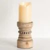 Natural Wood Beaded Pillar Candle Holder, 8 In.-Kirkland's Home Fashion