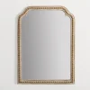 Natural Wood Beaded Scalloped Rectangular Mirror-Kirkland's Home New