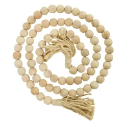 Natural Wood Beaded Tassel Garland-Kirkland's Home Best Sale