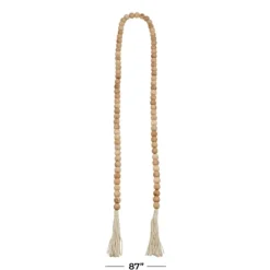 Natural Wood Beaded Tassel Garland-Kirkland's Home Best Sale