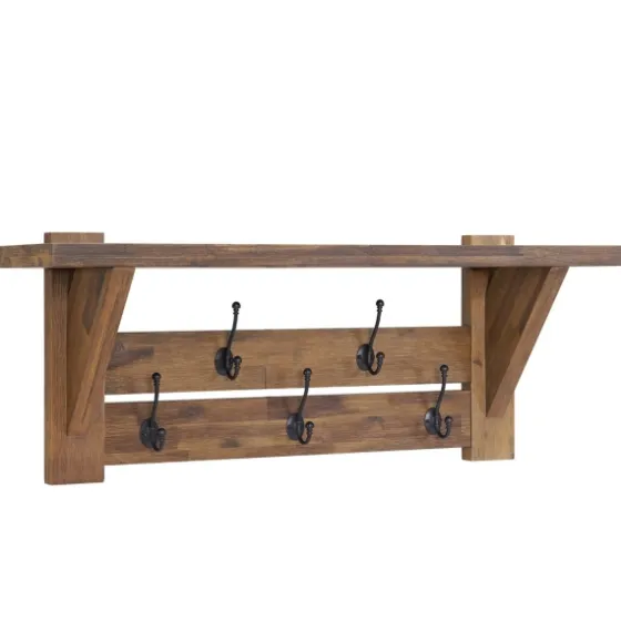 Natural Wood Bench And Hooks 2-Pc. Hall Tree Set-Kirkland's Home New