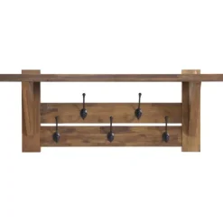 Natural Wood Bench And Hooks 2-Pc. Hall Tree Set-Kirkland's Home New