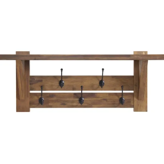 Natural Wood Bench And Hooks 2-Pc. Hall Tree Set-Kirkland's Home New