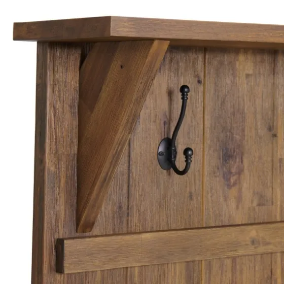 Natural Wood Bench And Hooks 2-Pc. Hall Tree Set-Kirkland's Home New