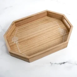 Natural Wood Bo Ical Decorative Tray-Kirkland's Home Store