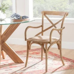 Natural Wood Cane Seat Accent Chair-Kirkland's Home Sale