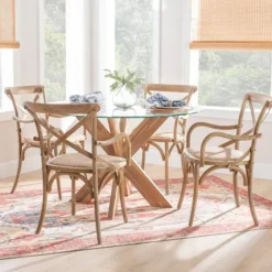 Natural Wood Cane Seat Accent Chair-Kirkland's Home Sale