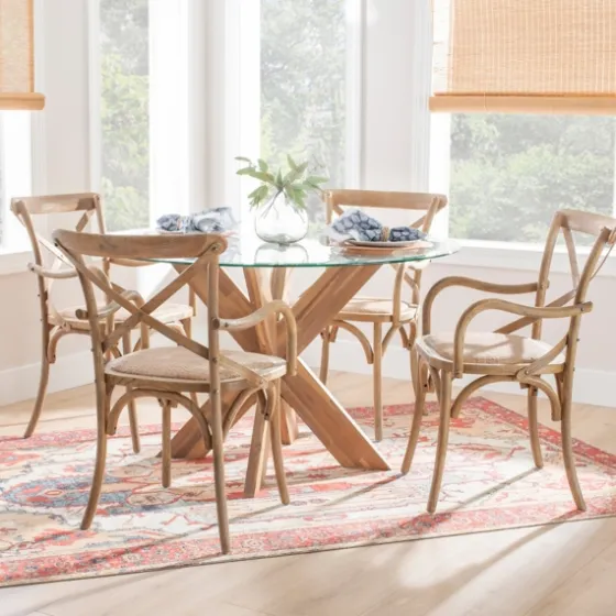 Natural Wood Cane Seat Accent Chair-Kirkland's Home Sale