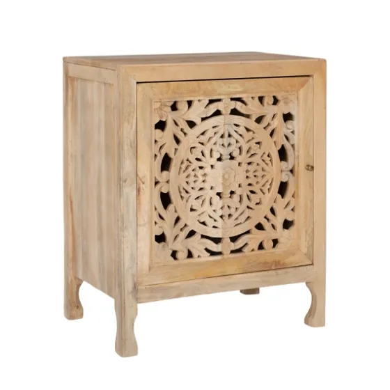 Natural Wood Carved Medallion Cabinet-Kirkland's Home Hot