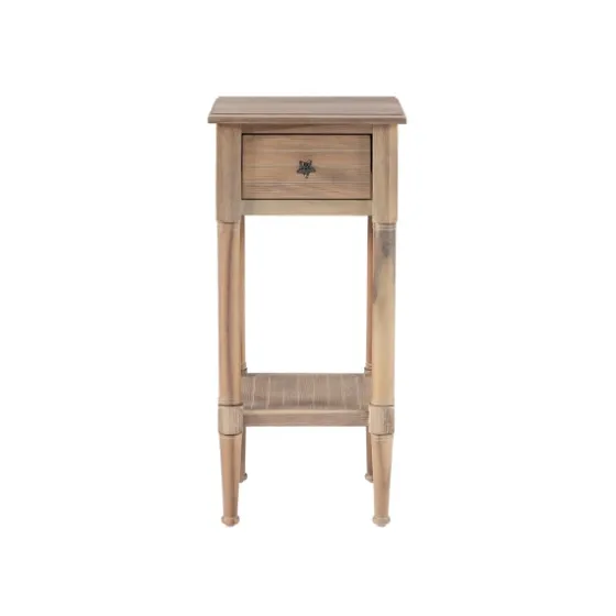Natural Wood Coastal Compact Accent Table-Kirkland's Home Store