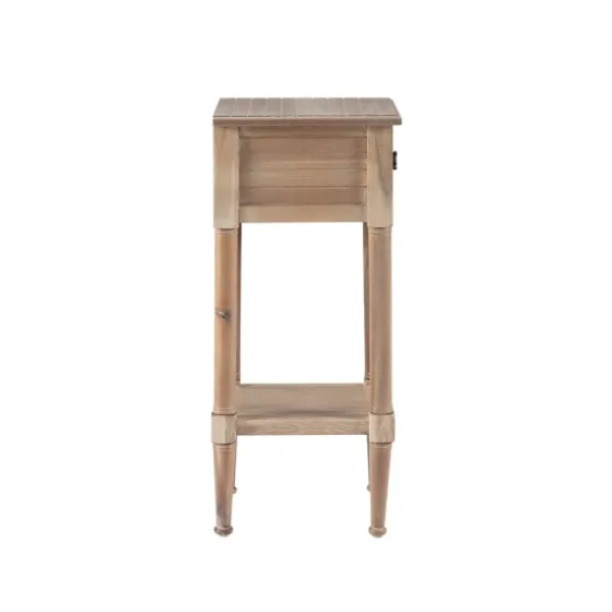Natural Wood Coastal Compact Accent Table-Kirkland's Home Store