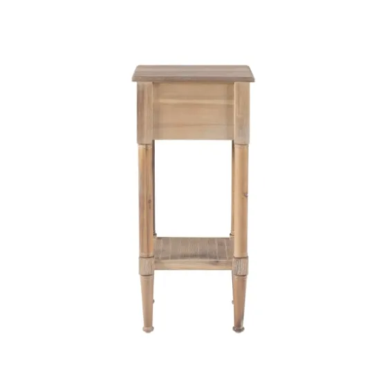 Natural Wood Coastal Compact Accent Table-Kirkland's Home Store