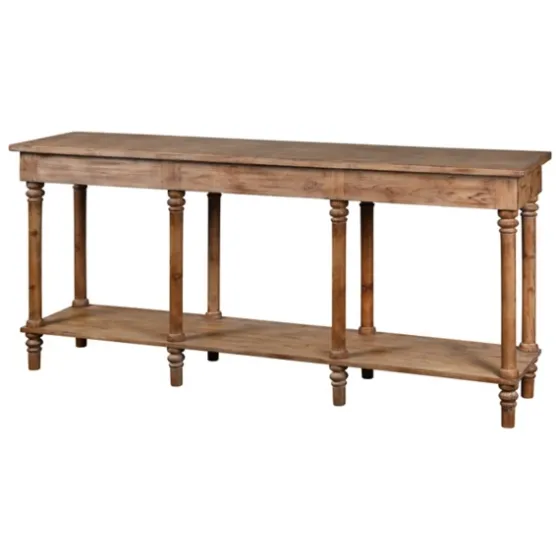Natural Wood Console With Shelf-Kirkland's Home Cheap