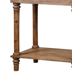 Natural Wood Console With Shelf-Kirkland's Home Cheap