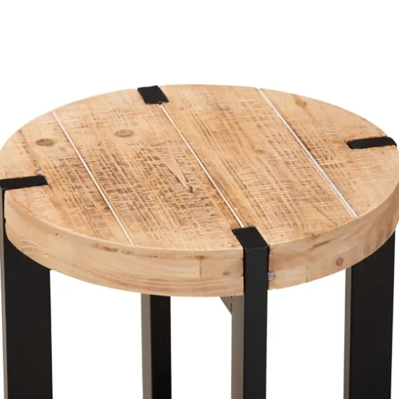 Natural Wood Cross Base Side Table-Kirkland's Home Cheap