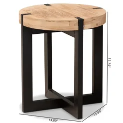 Natural Wood Cross Base Side Table-Kirkland's Home Cheap