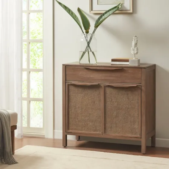 Natural Wood 2-Door Cane Webbing Chest-Kirkland's Home Best