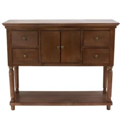 Natural Wood 2-Door 4-Drawer Buffet Console Table-Kirkland's Home Best Sale