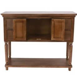 Natural Wood 2-Door 4-Drawer Buffet Console Table-Kirkland's Home Best Sale