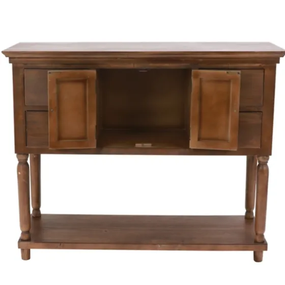 Natural Wood 2-Door 4-Drawer Buffet Console Table-Kirkland's Home Best Sale