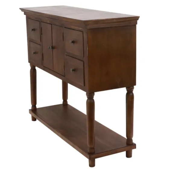 Natural Wood 2-Door 4-Drawer Buffet Console Table-Kirkland's Home Best Sale
