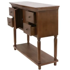 Natural Wood 2-Door 4-Drawer Buffet Console Table-Kirkland's Home Best Sale