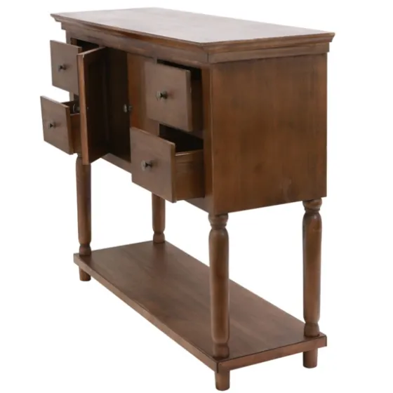 Natural Wood 2-Door 4-Drawer Buffet Console Table-Kirkland's Home Best Sale