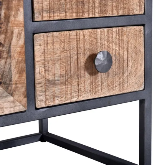 Natural Wood 3-Drawer Nights D With Cabinet-Kirkland's Home Shop