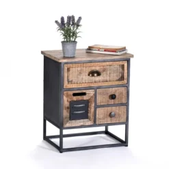Natural Wood 3-Drawer Nights D With Cabinet-Kirkland's Home Shop