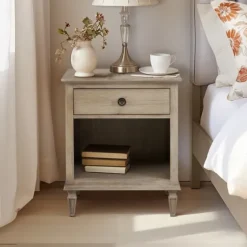 Natural Wood 1-Drawer Nightstand-Kirkland's Home Online