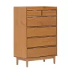 Natural Wood 6-Drawer Simple Dresser-Kirkland's Home Cheap