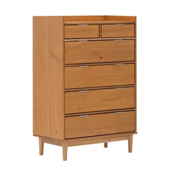 Natural Wood 6-Drawer Simple Dresser-Kirkland's Home Cheap