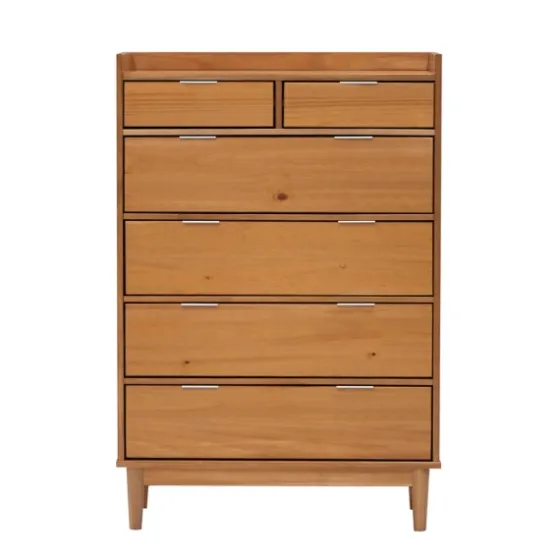 Natural Wood 6-Drawer Simple Dresser-Kirkland's Home Cheap