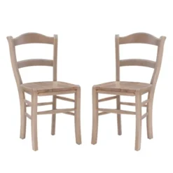Natural Wood Farmhouse Dining Chairs, Set Of 2-Kirkland's Home Store