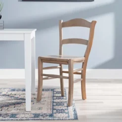 Natural Wood Farmhouse Dining Chairs, Set Of 2-Kirkland's Home Store