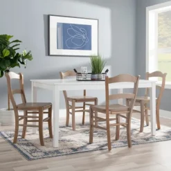 Natural Wood Farmhouse Dining Chairs, Set Of 2-Kirkland's Home Store